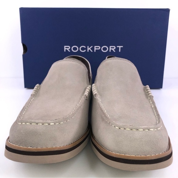 ROCKPORT Men's Tucker Venetian Slip On Loafers Shoes Stone  $115 New - Picture 4 of 8